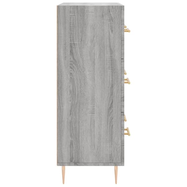 skænk 69,5x34x90 cm konstrueret træ grå sonoma-eg