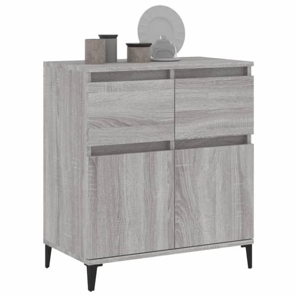 skænk 60x35x70 cm konstrueret træ grå sonoma-eg