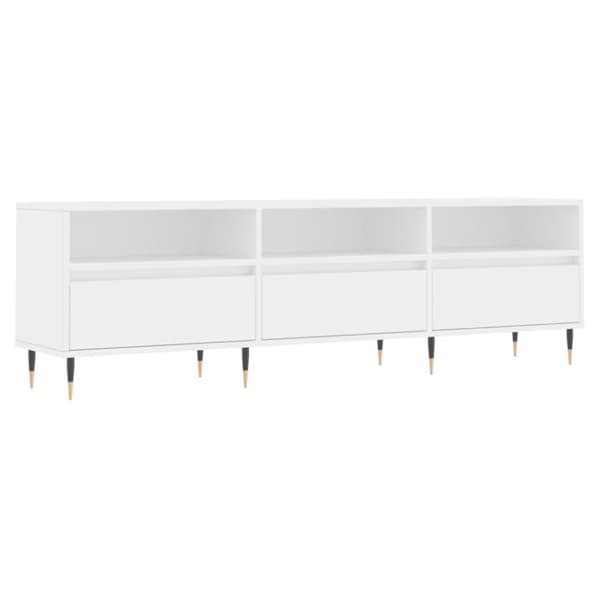 Tv-bänk vit 150x30x44,5 cm konstruerat trä