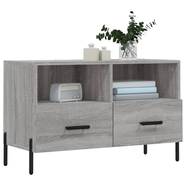 Tv-bänk grå sonoma 80x36x50 cm konstruerat trä