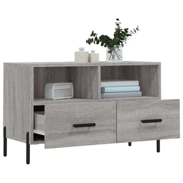 Tv-bänk grå sonoma 80x36x50 cm konstruerat trä