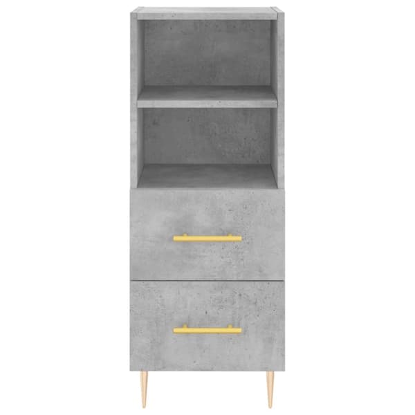 skænk 34,5x34x90 cm konstrueret træ betongrå