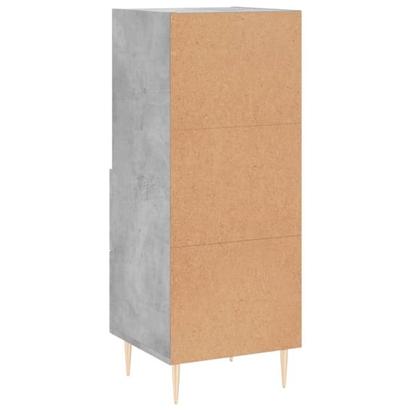 skænk 34,5x34x90 cm konstrueret træ betongrå
