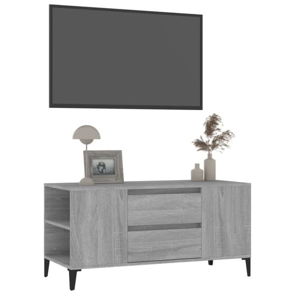 Tv-bänk grå sonoma 102x44,5x50 cm konstruerat trä