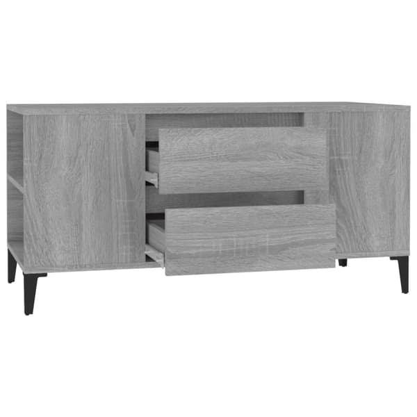 Tv-bänk grå sonoma 102x44,5x50 cm konstruerat trä