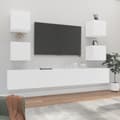 Miniatyrbild 1 av 10: Tv-skåp 6 delar vit konstruerat trä