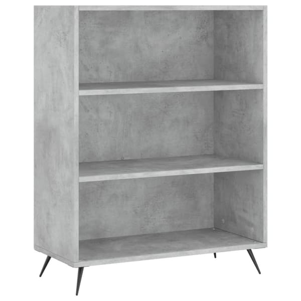 reol 69,5x32,5x180 cm konstrueret træ betongrå