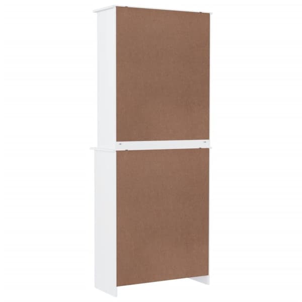 højskab ALTA 77x35x188 cm massivt fyrretræ hvid