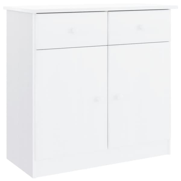 Vitrinskåp ALTA vit 77x35x165 cm massiv furu