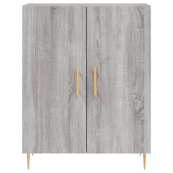 højskab 69,5x34x180 cm konstrueret træ grå sonoma-eg