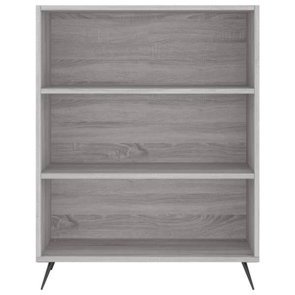 reol 69,5x32,5x180 cm konstrueret træ grå sonoma-eg