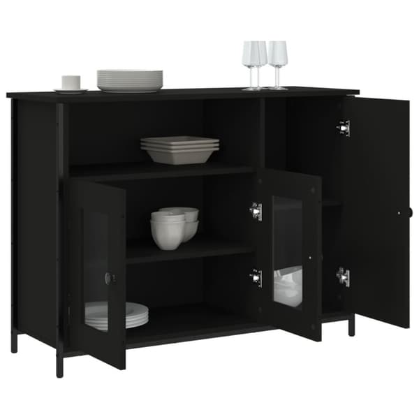 skænk 100x35x75 cm konstrueret træ sort