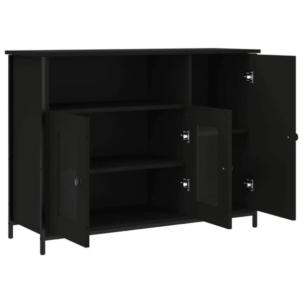 skænk 100x35x75 cm konstrueret træ sort
