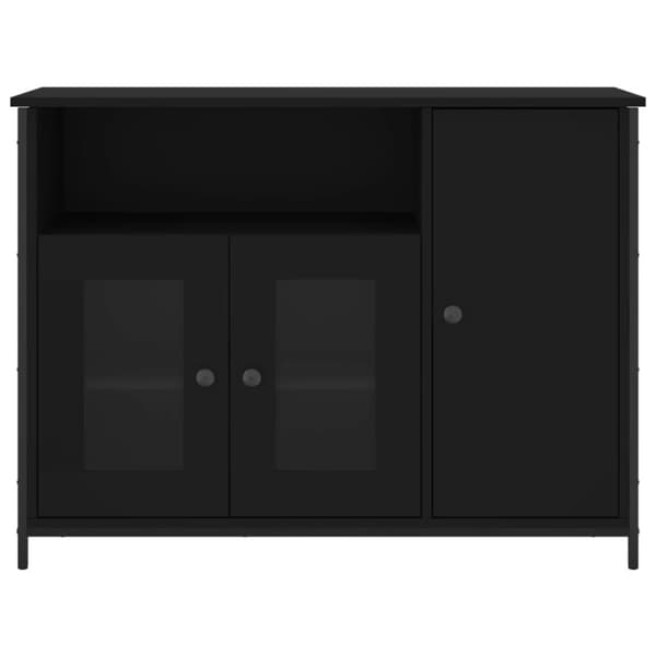 skænk 100x35x75 cm konstrueret træ sort