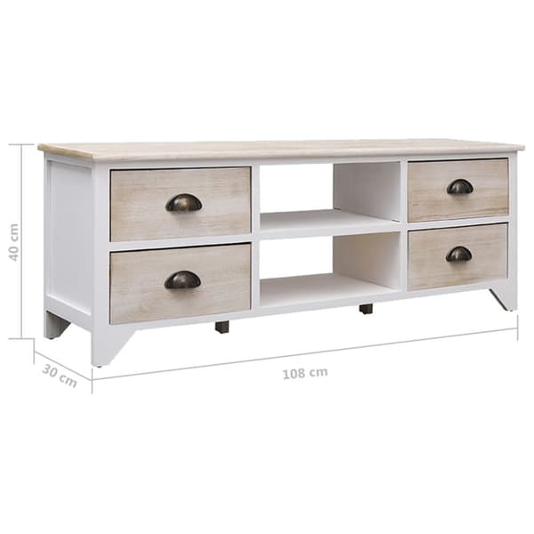 tv-skab 108x30x40 cm massivt kejsertræ