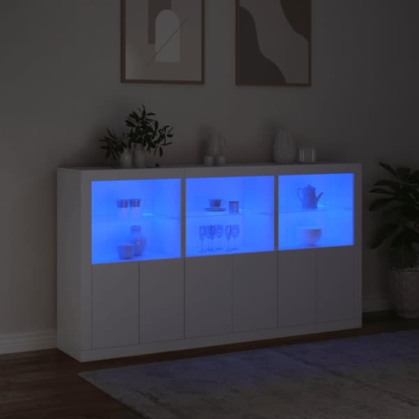 Senkki LED-valoilla valkoinen 181,5x37x100 cm