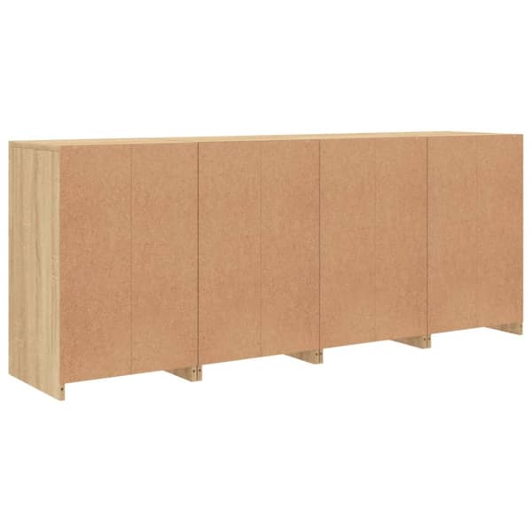 Senkki LED-valoilla Sonoma-tammi 164x37x67 cm