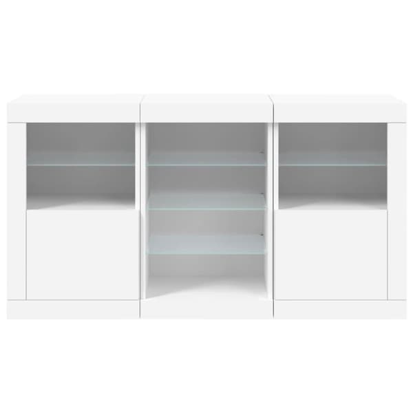 Senkki LED-valoilla valkoinen 123x37x67 cm