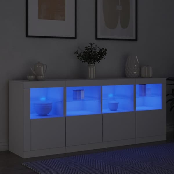 Senkki LED-valoilla valkoinen 163x37x67 cm