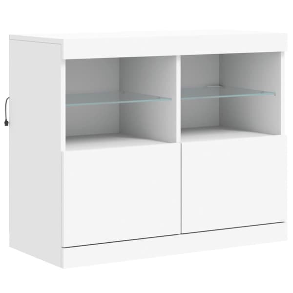 Senkki LED-valoilla valkoinen 163x37x67 cm
