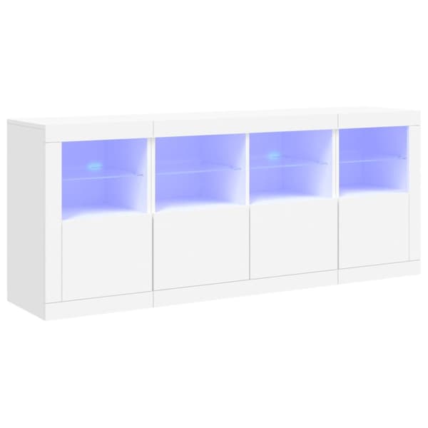 Senkki LED-valoilla valkoinen 163x37x67 cm