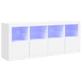 Pikkukuva 2 / 10: Senkki LED-valoilla valkoinen 163x37x67 cm