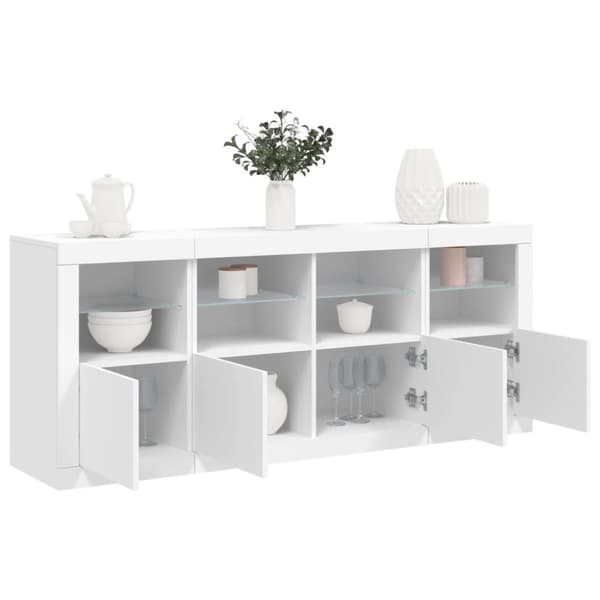 Senkki LED-valoilla valkoinen 163x37x67 cm