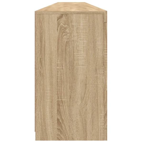 skænk med LED-lys 283x37x67 cm sonoma-eg