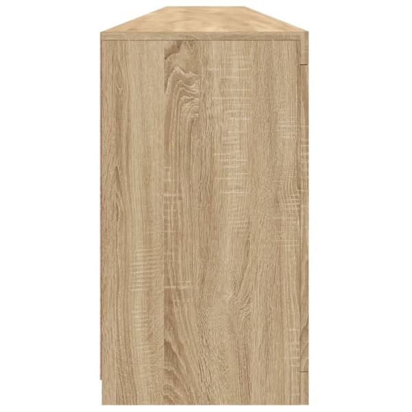 skænk med LED-lys 283x37x67 cm sonoma-eg