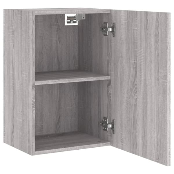 Väggmonterad tv-bänk grå sonoma 40,5x30x60 cm konstruerat trä