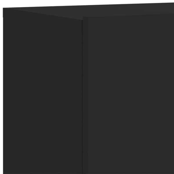 Väggmonterad tv-bänk 2 st svart 80x30x41 cm