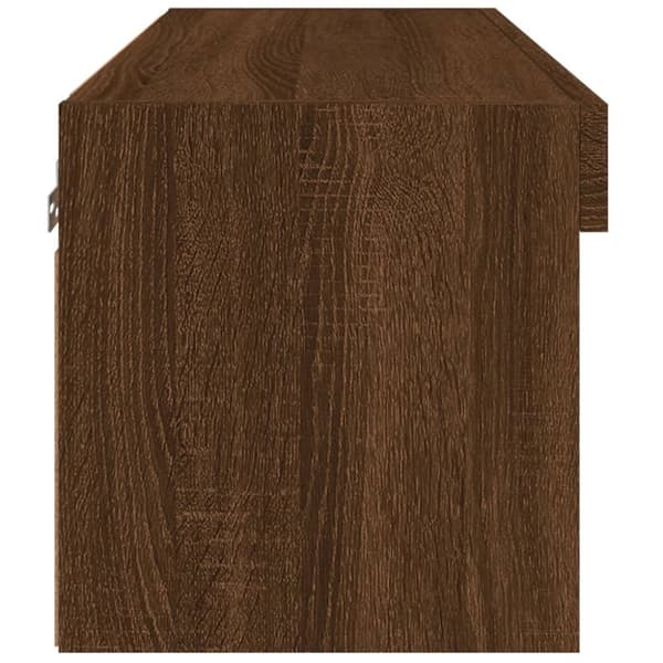Tv-bänk med LED-belysning brun ek 60x30x30 cm