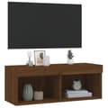 Pikkukuva 6 / 10: TV-taso LED-valoilla ruskea tammi 80x30x30 cm