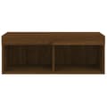 Pikkukuva 8 / 10: TV-taso LED-valoilla ruskea tammi 80x30x30 cm