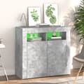 Pikkukuva 4 / 10: Senkki LED-valoilla betoninharmaa 80x35x75 cm