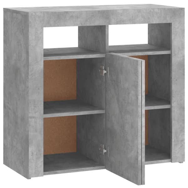 Senkki LED-valoilla betoninharmaa 80x35x75 cm