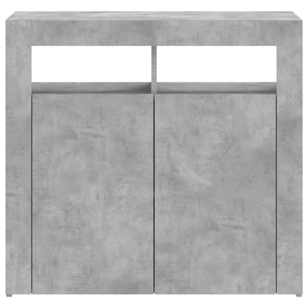 Senkki LED-valoilla betoninharmaa 80x35x75 cm