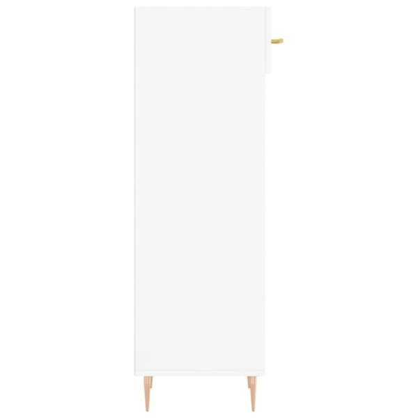 Skoskåp vit högglans 30x35x105 cm konstruerat trä
