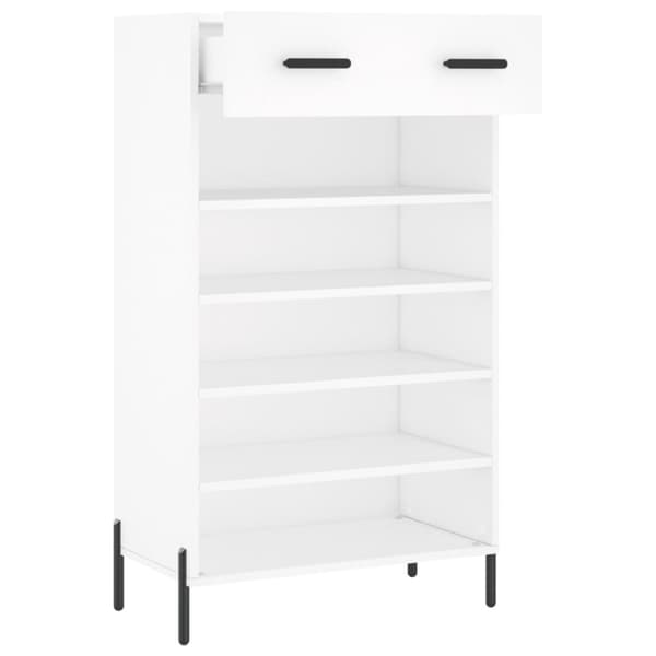 skoreol 60x35x105 cm konstrueret træ hvid