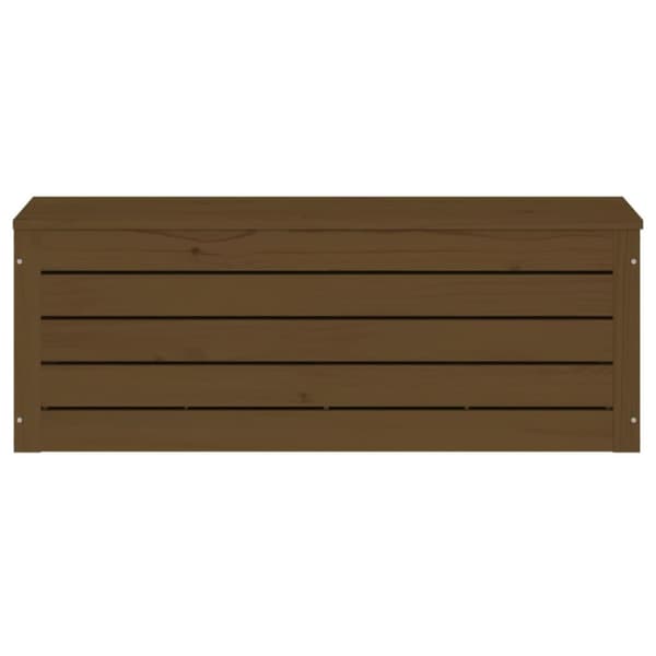 Förvaringslåda honungsbrun 89x36,5x33 cm massiv furu