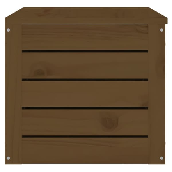 Förvaringslåda honungsbrun 89x36,5x33 cm massiv furu