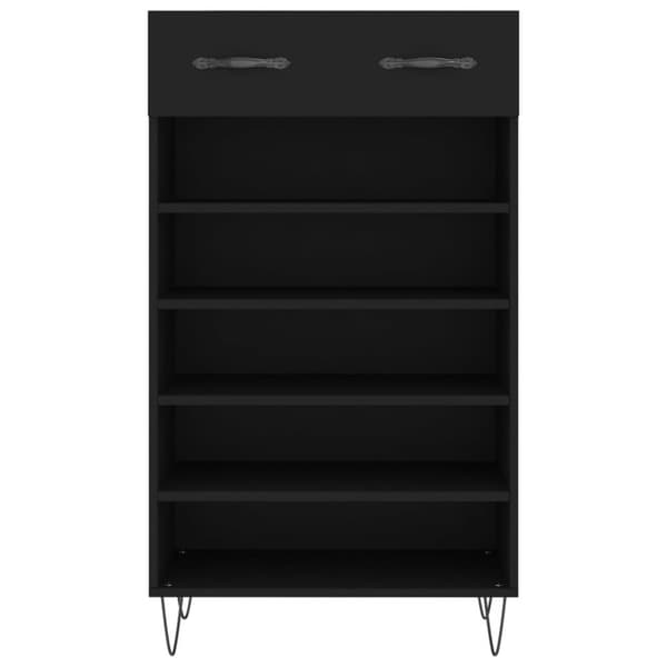 skoreol 60x35x105 cm konstrueret træ sort