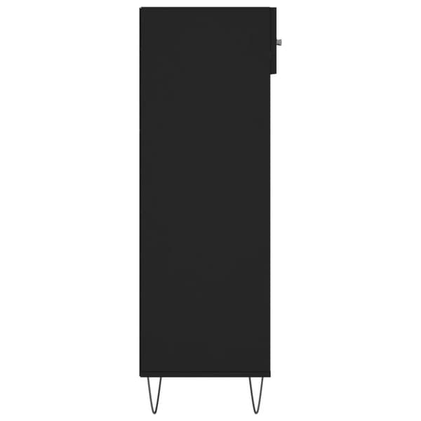 skoreol 60x35x105 cm konstrueret træ sort