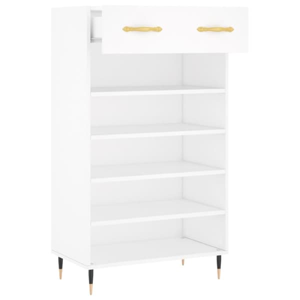 skoreol 60x35x105 cm konstrueret træ hvid