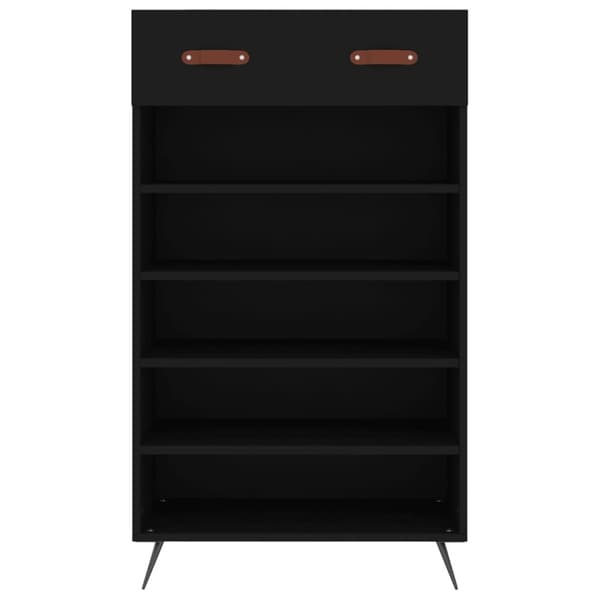 Kenkäkaappi musta 60x35x105 cm tekninen puu