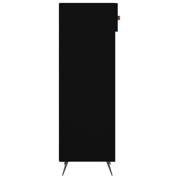 skoskab 30x35x105 cm konstrueret træ sort