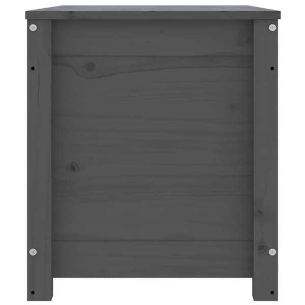 opbevaringskasse 80x40x45,5 cm massivt fyrretræ grå