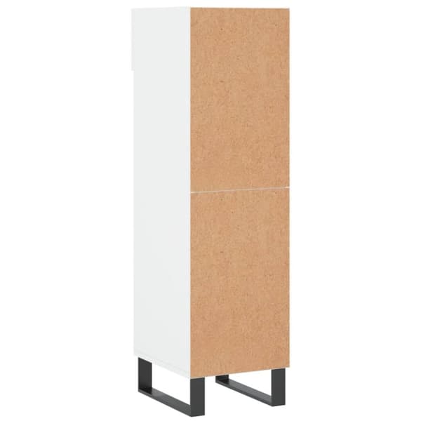 skoreol 30x35x105 cm konstrueret træ hvid højglans