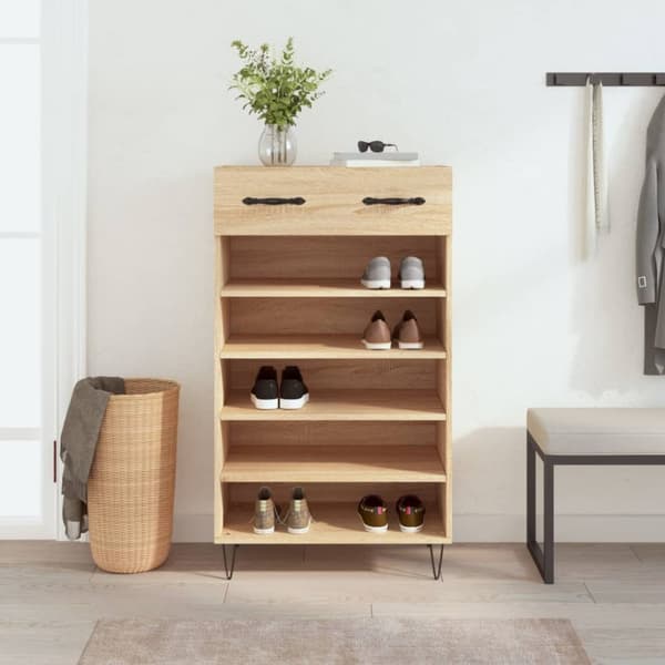 skoreol 60x35x105 cm konstrueret træ sonoma-eg