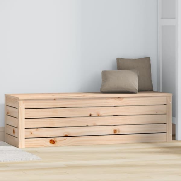 opbevaringskasse 109x36,5x33 cm massivt fyrretræ
